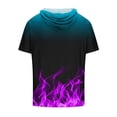 thumbnail image 4 of Qiopertar Liquidation à Moins de 5$ T-Shirt à Manches Courtes à Capuche Col Rond Impression Numérique pour Hommes en Liquidation, 4 of 4