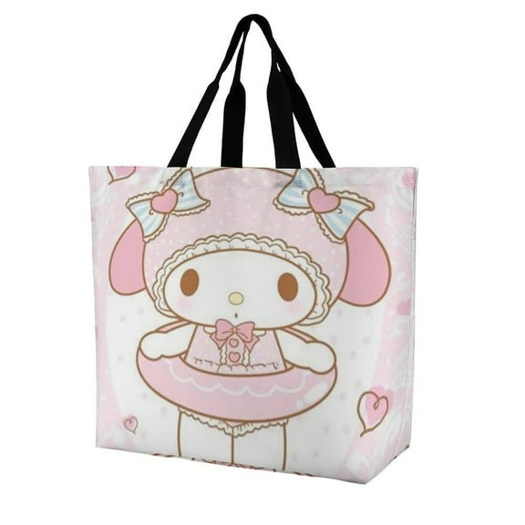 My Melody Women Tote Bags Lightweight One Shoulder Shopping Bag Reusable Grocery Shoulder Bag