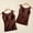 Coffee, variant on Women’s Seamless Sleeveless Bottoming Vest with Built-in Chest Pads for Autumn and Winter Innerwear Under Coat Black M