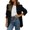 Black, variant on Drovellove Women's Casual Blazer Jacket with Collar Long Sleeve Button Up Cardigan Coat - Solid Color Soft Comfortable Lightweight Outerwear for Work Office Party Dating Vacation