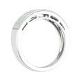 thumbnail image 2 of 1/2 Carat Diamond Wedding Band Ring in 10K White Gold (Ring Size 8) (I1-I2 Clarity), 2 of 6