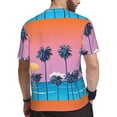 thumbnail image 2 of Wukai Beach with Palm Trees Print Men's Short-Sleeved Mesh T-Shirt,Quick-Dry Short Sleeve Workout T-Shirt-X-Large, 2 of 8