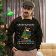 thumbnail image 5 of Christmas Sweatshirt, Happy Chrismukkah Ugly Sweater Holiday Sweatshirt, Unique Hanukkah & Christmas Sweatshirt, Witty Menorah & Tree Gift for Women & Men, 5 of 5