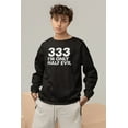thumbnail image 2 of Old Glory Mens Halloween 333 Half Evil Long Sleeve Sweatshirt, 2 of 5