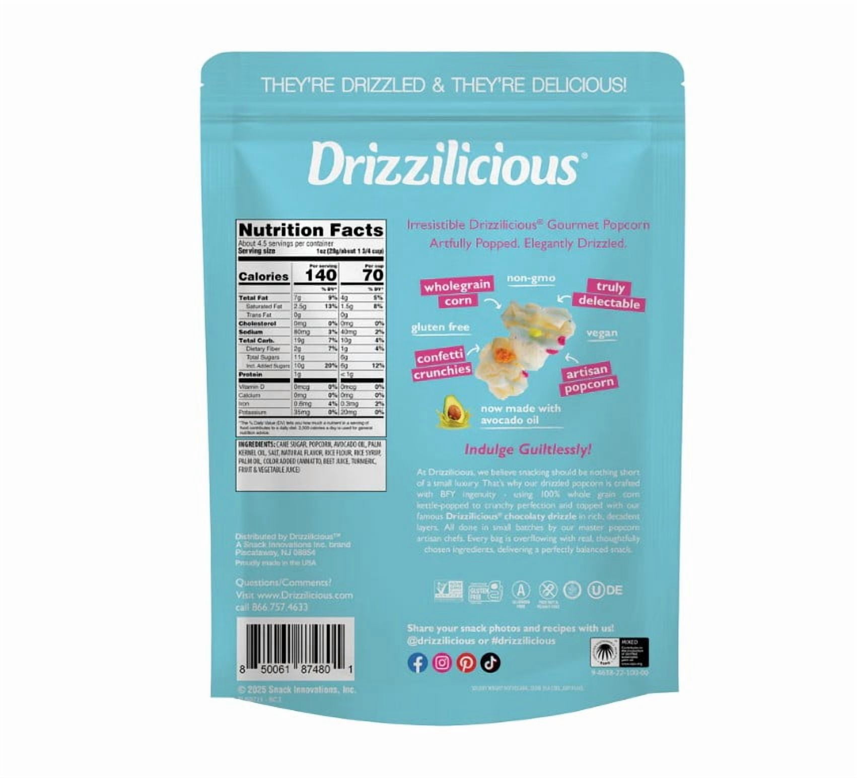 Drizzilicious Birthday Cake Kettle Corn Popcorn, 4.5 oz