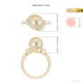 thumbnail image 5 of ANGARA Classic Golden South Sea Cultured Pearl Bypass Ring in 14K Yellow Gold for Women | June Birthstone, Birthday, Anniversary, Jewelry Gift for Women | Pearl Ring, 5 of 8