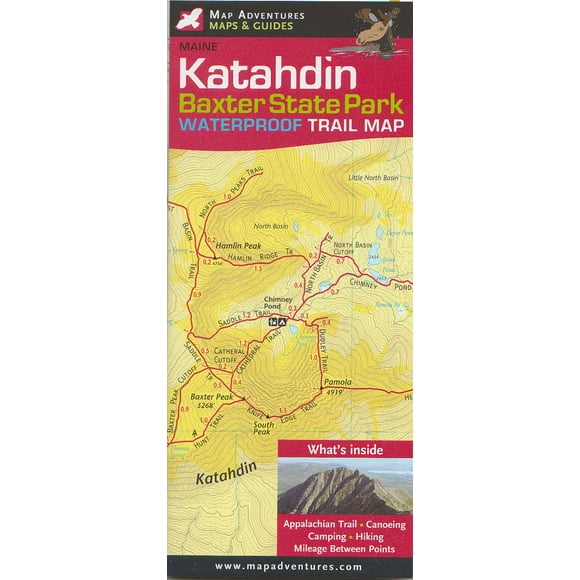 Katahdin; Baxter state Park Trail Map