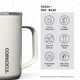 thumbnail image 4 of Taza de café Corkcicle con triple aislamiento, tapa y asa, 470 ml, 4 of 7
