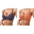 thumbnail image 1 of (2-Pack) Rinsvye Women Light Support Wire Bra With Triple Hook Closure Enhances Shape Comfortable Fit Breathable Fabric Daily Plus Sizes Available, 1 of 7