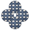thumbnail image 2 of 15.4" Round Placemat Set of 4 Polyester Fabric Place Mats Non-Slip Dining Kitchen Table Mats for Kitchen Party Decor Watercolor White Pumpkins, 2 of 5