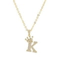 thumbnail image 1 of Zircon English Letter Pendant Lady Necklace Necklace Initial Necklace Necklaces for Mom Necklace for Men Chain Necklaces for Men Rose Laye Necklace Wishbone Necklace Stone Choker Necklace Pearl Letter, 1 of 1