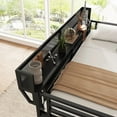 thumbnail image 5 of Mirightone Twin Size Loft Bed with Stairs and Storage, Metal Loft Bed Frame with A Shelf and Large Under-Bed Space, Heavy-Duty Loft Beds for Boys Girls Teens, Black, 5 of 7