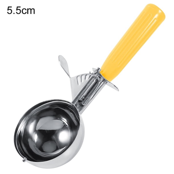 Cuchara para hacer bolas de helado de puré de frutas de acero inoxidable con mango de plástico, herramienta de cocina