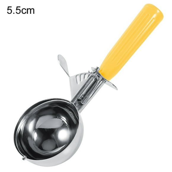 Cuchara para hacer bolas de helado de puré de frutas de acero inoxidable con mango de plástico, herramienta de cocina