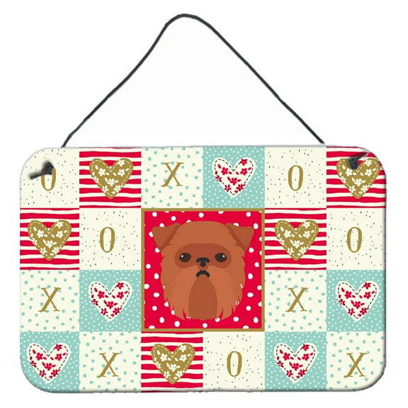 Carolines Treasures CK5188DS812 Brussels Griffon Love Wall or Door Hanging Prints 8x12 multicolor