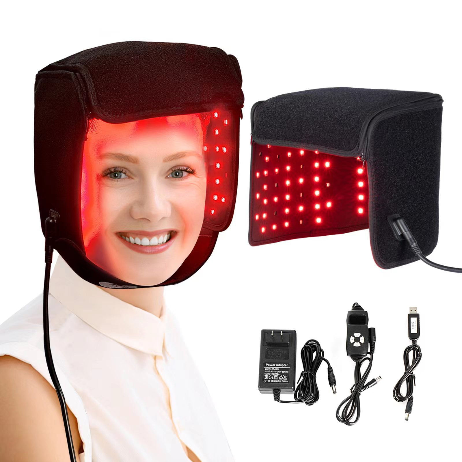 Red Light Wellness Cap for Scalp Care Support, Corded Hands-Free Device with Dual-Wavelength LEDs and Timed Sessions for Men and Women, Personal Care Accessory