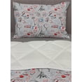 thumbnail image 3 of Paris Comforter & Sham Bedding Set, France Themed Image with French Flag Dogs Eiffel Tower Croissant Vintage City of Love, 3 pcs Duvet Set Microfiber Filling Quilt, 5 Sizes, Multicolor, by Ambesonne, 3 of 4