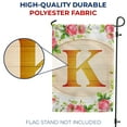 thumbnail image 4 of America Forever Spring Monogram Garden Flag Letter K 12.5 x 18 inches Double Sided Vertical Outdoor, Yard, Lawn, Beautiful Roses, Summer Floral Garden Flag, 4 of 5