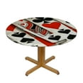 thumbnail image 3 of HAOXIT Poker Table Cloth Round Round Tablecloth for Dining Room, Py, Banquet 54-58, 3 of 8