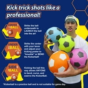 Kickerball Swerve and Curve Size 4 Soccer Ball, Soccer Training Ball with Special Curving Panels, Outdoor and Indoor Soccer Ball, Fun Soccer Ball for Kids and Adults, Venom Green