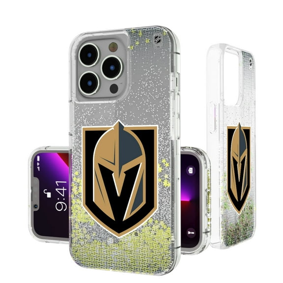 Vegas Golden Knights Linen Logo iPhone Glitter Case