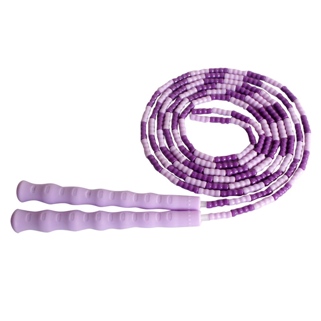 Jump Rope Soft Beaded TangleFree Segmented Length Adjustable Skipping