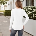 thumbnail image 5 of Wlynlyn Long Sleeve Tops for Women Casual V Neck Loose Fitted Solid Color Textured Knitted Basic Pullover Sweater Shirts(X-Large,White), 5 of 7