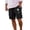 Black, variant on Mens Gym Shorts with Pockets Casual Summer Shorts with Print Comfortable Breathable Beach Shorts