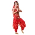 thumbnail image 5 of TIANZEN Girls Belly Dance Outfit Kids Dance Ethnic Performance Dress Girl Outfits Size 6x, 5 of 7