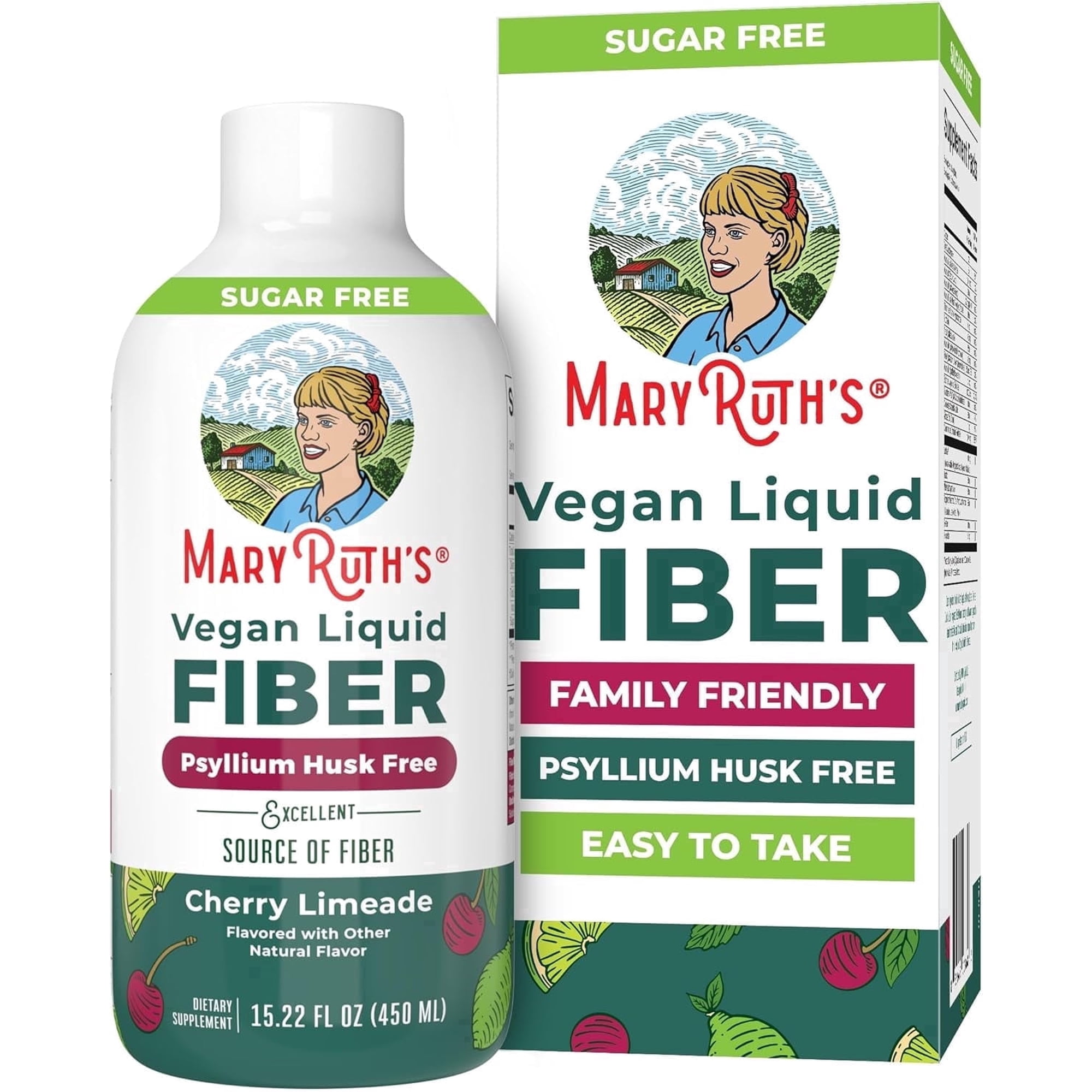MaryRuth's Liquid Fiber Supplement Kids and Adults Ages 1+ Digestive Health FiberSMART Tapioca Fiber Vegan Gluten-Free Sugar-Free 15.22 fl oz