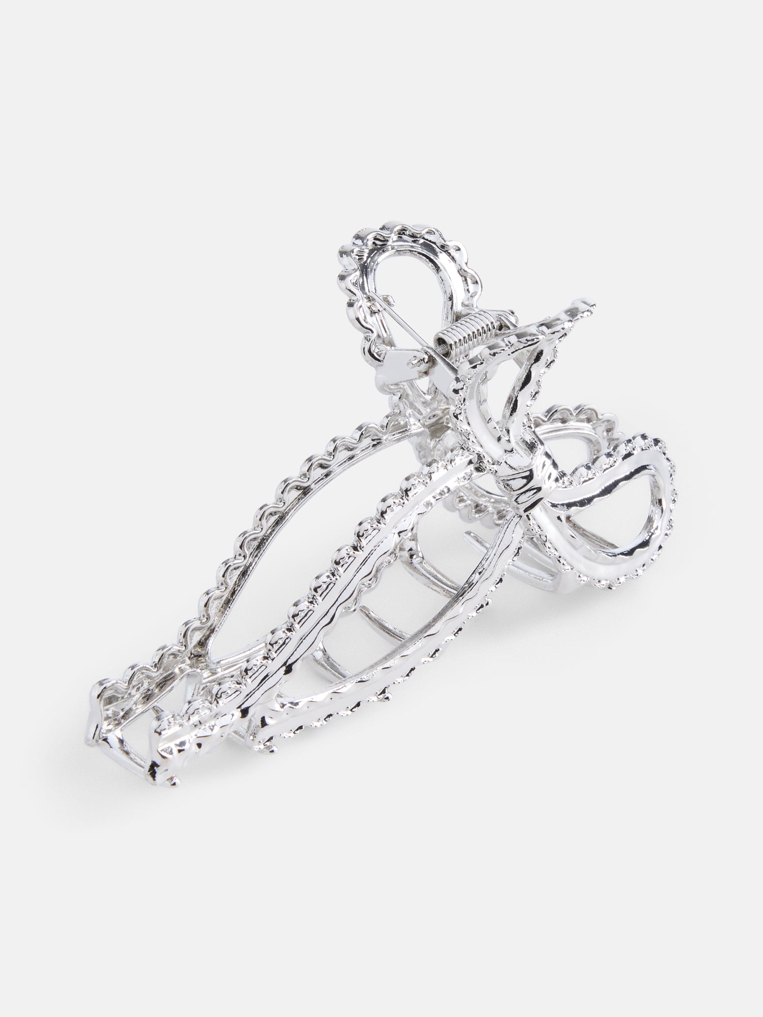 No Boundaries Women’s Metal Ribbon Bow Hair Claw Clip, One Size