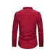 thumbnail image 5 of Ceisia Contrast Panel Stand Collar Shirt Men's Slim Fit Long Sleeve Casual Button-Down Top with Pocket Red M Gifts, 5 of 6