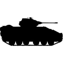 Wallhogs Haynes Military Tank III Silhouette Cutout Wall Decal