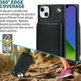 thumbnail image 6 of Dteck iPhone 14 Plus Wallet Case with Credit Card Holder Crossbody Strap Handbag RFID Blocking Wallet Zipper Purse Leather Case for Apple iPhone 14 Plus 6.7 inch 2022, Black, 6 of 9