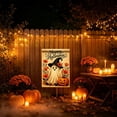 thumbnail image 4 of Halloween Garden Flag, 12x18 Inch Double Sided Seasonal Flag for Outside, Weather & Fade Resistant Waterproof Burlap for Fall Holiday Outdoor Decoration, for Garden Flag Stand, 4 of 6