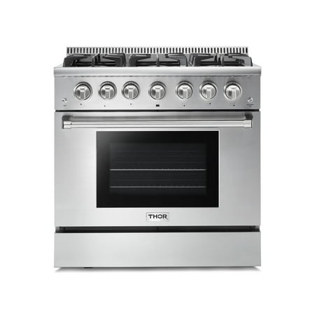 Thor Kitchen 36 Inch Professional Gas Range in Stainless Steel-HRG3618U