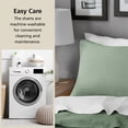 thumbnail image 7 of Mainstays Garment Washed Striped Pillow Sham, Standard, Light Green, 1 Pack, 7 of 7
