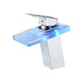 thumbnail image 2 of LED Bathroom Sink Faucet 3 Colors Changing Light for Sinks 1 Hole or 3 Hole RV Bath Vanity Faucet Washbasin Tap for Household, 2 of 10