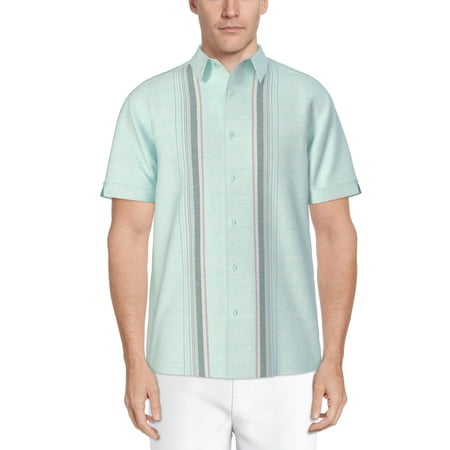 Cafe Luna Men's and Big Men's Stripe Panel Print Short Sleeve Shirt, Sizes S-5XL
