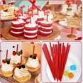 thumbnail image 3 of 100 Pack Red Paper Straws,Biodegradable Red Straws,Disposable Paper Drinking Straws,Cake Pop Sticks,Foil Paper Straws for Birthday Bridal/Baby Shower Wedding Party Supplies Decorations, 3 of 7