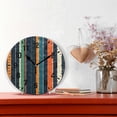 thumbnail image 2 of Yayeee 10" Wall Clock Battery Operated Quartz Round Silent Non-Ticking Home Decor, Navy Blue Stripes, 2 of 6