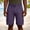 (Casual 116)Purple, variant on Mens Big & Tall Shorts Solid Color Breeches Sports Elastic Waistband Zipper Pocket Casual Fashion Summer Short Pants Plus Size