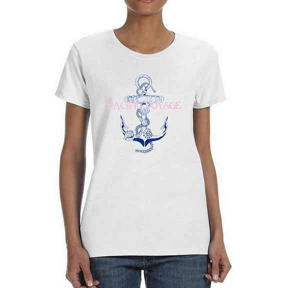 Pacific Voyage Anchor Shaped T-Shirt Women -Image by Shutterstock, Female x-Large