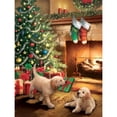 thumbnail image 1 of Resina Con Diamantes Navideños JShteea Golden Retriever 30*40CM, 1 of 9