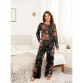 thumbnail image 5 of MINTREUS Women's Pajama Set Long Sleeve Sleepwear Set Soft Two Piece Matching Set with Pockets, 5 of 5