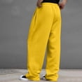 thumbnail image 4 of Resicozy Baggy Sweatpants Men Wide Leg Drawstring Waist Straight Sweat Pant 2026 Casual Workout Gym Athletic Trousers with Pockets Yellow 2XL, 4 of 4