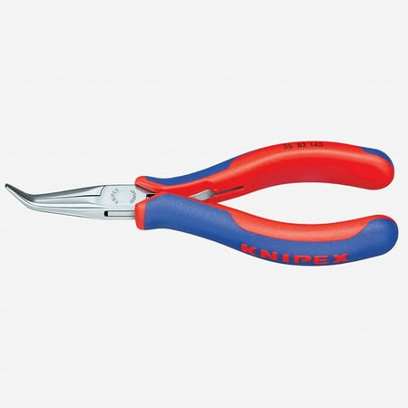 UPC: 0843221004606 | Knipex Bent Long Nose Plier 5-3/4 L Smooth 35 82 145
