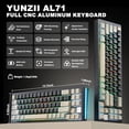 thumbnail image 2 of YUNZII AL71 75% Mechanical Keyboard, Black/Crystal White Switch - Black, 2 of 5