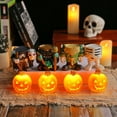 thumbnail image 5 of Fall Pumpkin Decor with LED Light – Harvest Pumpkin Figurine Candle Lights – Autumn Tabletop Decoration for Thanksgiving, Halloween, Indoor Outdoor, 5 of 5