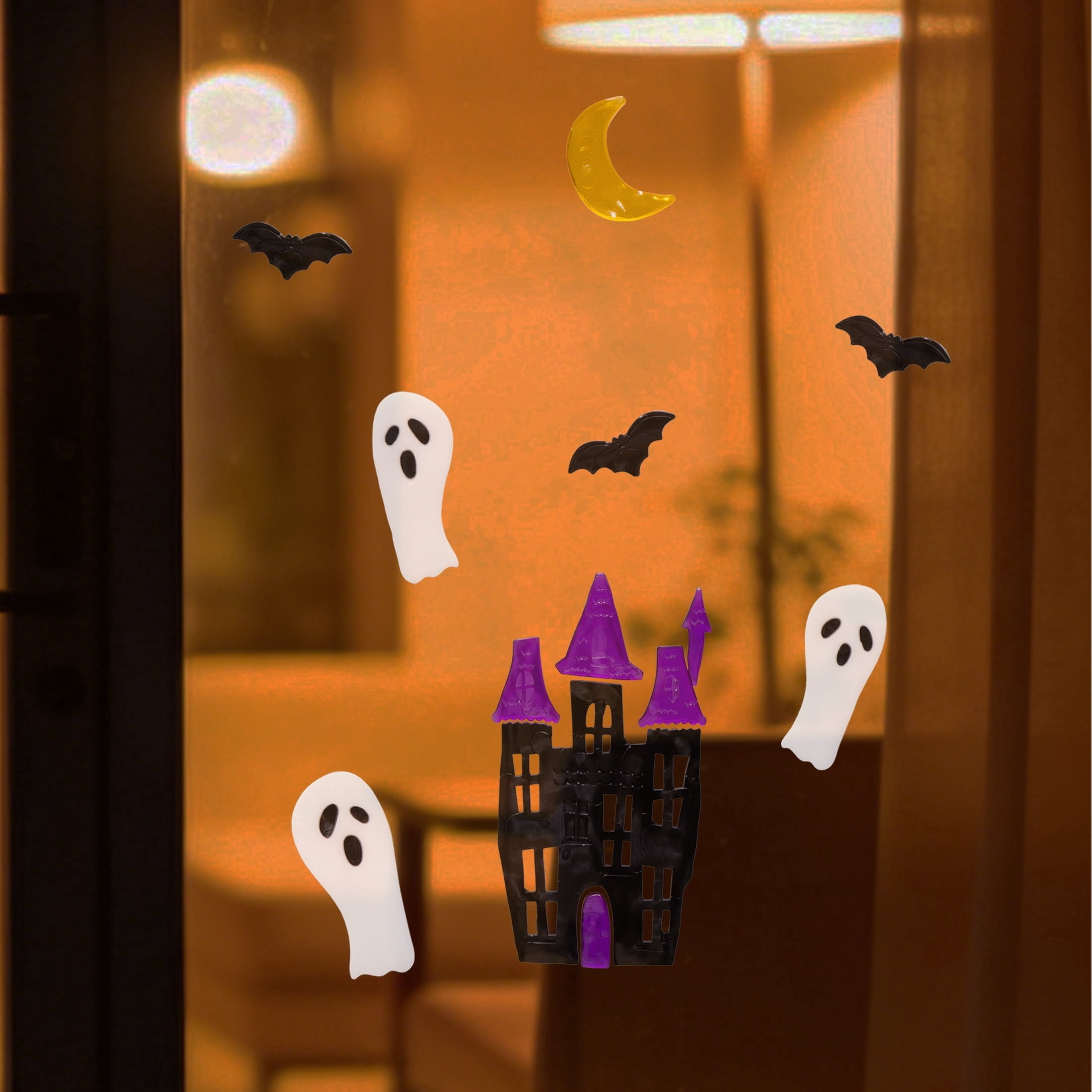 Haunted House Gel Clings, Multicolor, 5.5" x 21", Halloween by Way To Celebrate